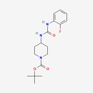 molecular formula C17H24FN3O3 B2865627 叔丁基 4-[3-(2-氟苯基)脲基]哌啶-1-甲酸酯 CAS No. 1233958-91-2