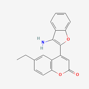 molecular formula C19H15NO3 B2865630 4-(3-Amino-1-benzofuran-2-yl)-6-ethylchromen-2-one CAS No. 859666-45-8