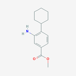 molecular formula C14H19NO2 B2865646 3-AMINO-4-CYCLOHEXYL-BENZOIC ACID METHYL ESTER CAS No. 191287-06-6