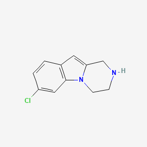 molecular formula C11H11ClN2 B2865648 7-chloro-1H,2H,3H,4H-pyrazino[1,2-a]indole 