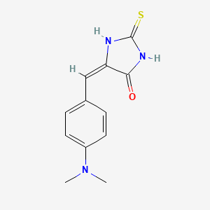 molecular formula C12H13N3OS B2865690 5-{[4-(Dimethylamino)phenyl]methylene}-2-thioxo-1,3-diazolidin-4-one CAS No. 41250-31-1