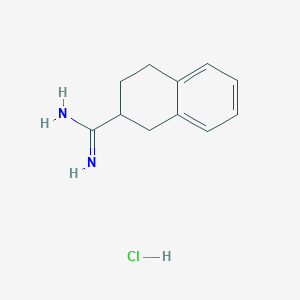 molecular formula C11H15ClN2 B2865706 1,2,3,4-Tetrahydronaphthalene-2-carboximidamide hydrochloride CAS No. 2193068-01-6