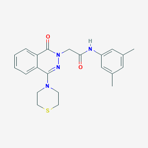 molecular formula C22H24N4O2S B2865714 N-(3,5-dimethylphenyl)-2-[1-oxo-4-(thiomorpholin-4-yl)-1,2-dihydrophthalazin-2-yl]acetamide CAS No. 1251588-49-4