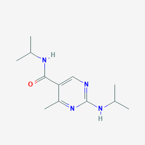 molecular formula C12H20N4O B2865739 N-isopropyl-2-(isopropylamino)-4-methyl-5-pyrimidinecarboxamide CAS No. 861212-77-3
