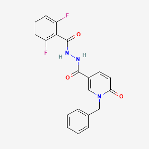1-benzyl-N'-(2,6-difluorobenzoyl)-6-oxo-1,6-dihydropyridine-3-carbohydrazide