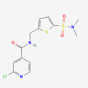 2-chloro-N-{[5-(dimethylsulfamoyl)thiophen-2-yl]methyl}pyridine-4-carboxamide