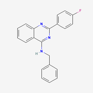 molecular formula C21H16FN3 B2865750 N-benzyl-2-(4-fluorophenyl)quinazolin-4-amine CAS No. 683779-99-9