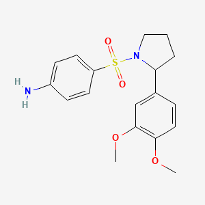4-((2-(3,4-Dimethoxyphenyl)pyrrolidin-1-yl)sulfonyl)aniline