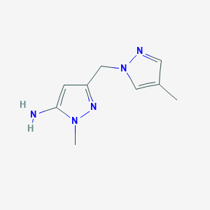 1-methyl-3-[(4-methyl-1H-pyrazol-1-yl)methyl]-1H-pyrazol-5-amine