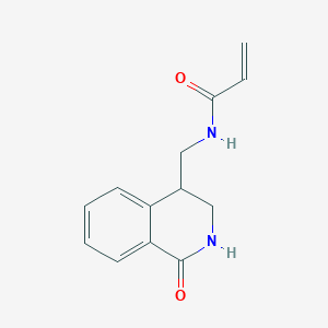 molecular formula C13H14N2O2 B2865766 N-[(1-oxo-1,2,3,4-tetrahydroisoquinolin-4-yl)methyl]prop-2-enamide CAS No. 2411306-82-4