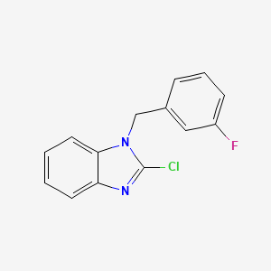 molecular formula C14H10ClFN2 B2865784 2-Chloro-1-(3-fluorobenzyl)-1H-benzo[d]imidazole CAS No. 1353979-32-4