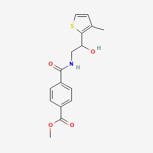 molecular formula C16H17NO4S B2865812 Methyl 4-((2-hydroxy-2-(3-methylthiophen-2-yl)ethyl)carbamoyl)benzoate CAS No. 1351661-65-8