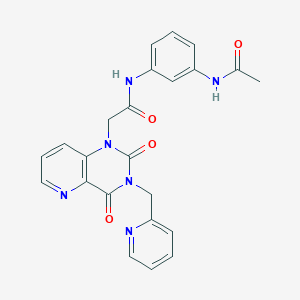 molecular formula C23H20N6O4 B2865815 N-(3-acetamidophenyl)-2-(2,4-dioxo-3-(pyridin-2-ylmethyl)-3,4-dihydropyrido[3,2-d]pyrimidin-1(2H)-yl)acetamide CAS No. 941952-53-0