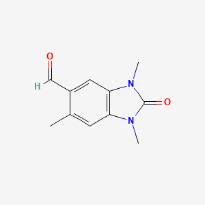 molecular formula C11H12N2O2 B2865822 1,3,6-trimethyl-2-oxo-2,3-dihydro-1H-benzimidazole-5-carbaldehyde CAS No. 91350-67-3