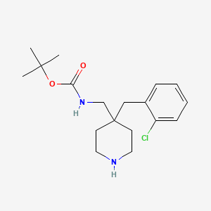 molecular formula C18H27ClN2O2 B2865840 tert-Butyl [4-(2-chlorobenzyl)piperidin-4-yl]methylcarbamate CAS No. 1779134-19-8