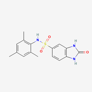molecular formula C16H17N3O3S B2865855 N-mesityl-2-oxo-2,3-dihydro-1H-benzo[d]imidazole-5-sulfonamide CAS No. 865613-78-1