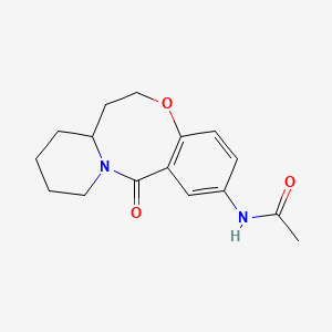 molecular formula C16H20N2O3 B2865863 N-{2-oxo-9-oxa-1-azatricyclo[10.4.0.0^{3,8}]hexadeca-3,5,7-trien-5-yl}acetamide CAS No. 1226445-22-2