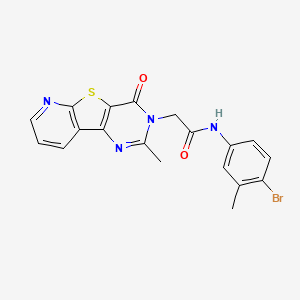 molecular formula C19H15BrN4O2S B2865872 N-(4-bromo-3-methylphenyl)-2-(2-methyl-4-oxopyrido[3',2':4,5]thieno[3,2-d]pyrimidin-3(4H)-yl)acetamide CAS No. 1223985-45-2