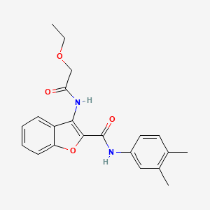 molecular formula C21H22N2O4 B2865889 N-(3,4-dimethylphenyl)-3-(2-ethoxyacetamido)benzofuran-2-carboxamide CAS No. 888455-70-7