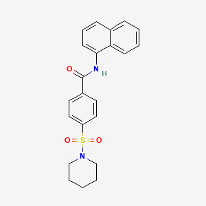 molecular formula C22H22N2O3S B2865890 N-(naphthalen-1-yl)-4-(piperidine-1-sulfonyl)benzamide CAS No. 325978-91-4