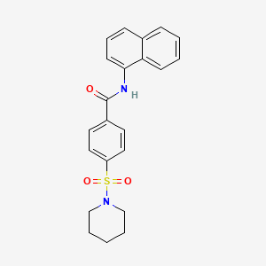 N-(naphthalen-1-yl)-4-(piperidine-1-sulfonyl)benzamide