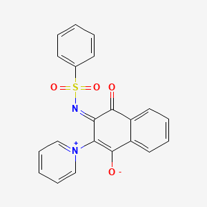 [1,4-Dioxo-3-(pyridinium-1-yl)-1,4-dihydronaphthalen-2-yl](phenylsulfonyl)azanide
