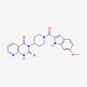 3-(1-(6-methoxy-1H-indole-2-carbonyl)piperidin-4-yl)pyrido[2,3-d]pyrimidine-2,4(1H,3H)-dione