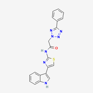 N-[4-(1H-indol-3-yl)-1,3-thiazol-2-yl]-2-(5-phenyltetrazol-2-yl)acetamide