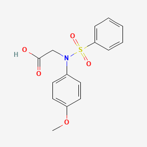 molecular formula C15H15NO5S B2865904 N-(4-Methoxyphenyl)-N-(phenylsulfonyl)glycine CAS No. 117309-43-0