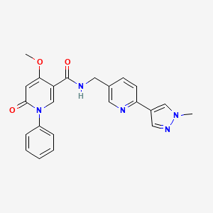 4-methoxy-N-((6-(1-methyl-1H-pyrazol-4-yl)pyridin-3-yl)methyl)-6-oxo-1-phenyl-1,6-dihydropyridine-3-carboxamide