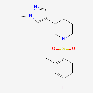 1-(4-Fluoro-2-methylphenyl)sulfonyl-3-(1-methylpyrazol-4-yl)piperidine
