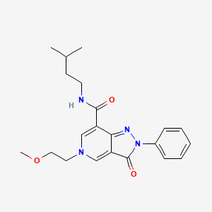 N-isopentyl-5-(2-methoxyethyl)-3-oxo-2-phenyl-3,5-dihydro-2H-pyrazolo[4,3-c]pyridine-7-carboxamide