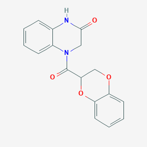 4-(2,3-Dihydro-1,4-benzodioxine-3-carbonyl)-1,3-dihydroquinoxalin-2-one