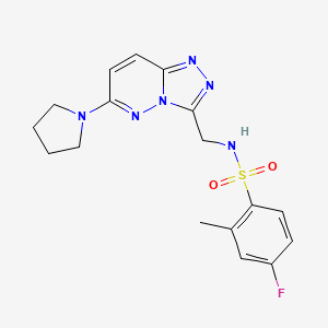 4-fluoro-2-methyl-N-((6-(pyrrolidin-1-yl)-[1,2,4]triazolo[4,3-b]pyridazin-3-yl)methyl)benzenesulfonamide