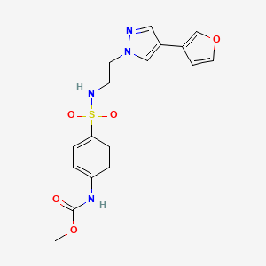 methyl (4-(N-(2-(4-(furan-3-yl)-1H-pyrazol-1-yl)ethyl)sulfamoyl)phenyl)carbamate