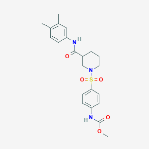 methyl N-[4-({3-[(3,4-dimethylphenyl)carbamoyl]piperidin-1-yl}sulfonyl)phenyl]carbamate