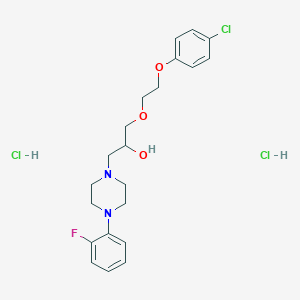 B2865930 1-(2-(4-Chlorophenoxy)ethoxy)-3-(4-(2-fluorophenyl)piperazin-1-yl)propan-2-ol dihydrochloride CAS No. 1323583-42-1