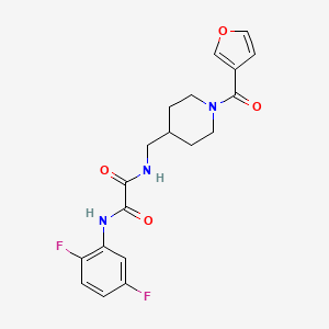 molecular formula C19H19F2N3O4 B2865955 N'-(2,5-difluorophenyl)-N-{[1-(furan-3-carbonyl)piperidin-4-yl]methyl}ethanediamide CAS No. 1396815-00-1