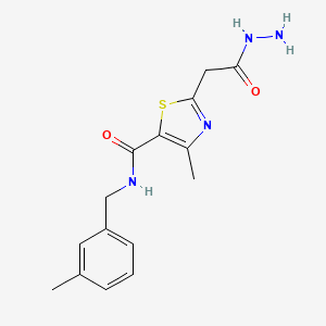 2-(2-Hydrazino-2-oxoethyl)-4-methyl-N-(3-methylbenzyl)-1,3-thiazole-5-carboxamide