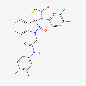 molecular formula C28H27N3O3S B2866042 N-(3,4-dimethylphenyl)-2-(3'-(3,4-dimethylphenyl)-2,4'-dioxospiro[indoline-3,2'-thiazolidin]-1-yl)acetamide CAS No. 894557-43-8