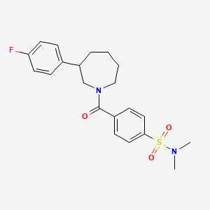 molecular formula C21H25FN2O3S B2866090 4-[3-(4-fluorophenyl)azepane-1-carbonyl]-N,N-dimethylbenzene-1-sulfonamide CAS No. 1797304-86-9
