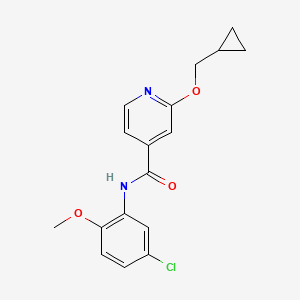 molecular formula C17H17ClN2O3 B2866110 N-(5-chloro-2-methoxyphenyl)-2-(cyclopropylmethoxy)pyridine-4-carboxamide CAS No. 2034358-90-0