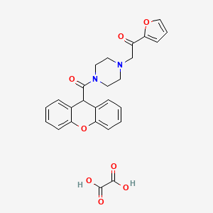 molecular formula C26H24N2O8 B2866167 2-(4-(9H-xanthene-9-carbonyl)piperazin-1-yl)-1-(furan-2-yl)ethanone oxalate CAS No. 1351596-32-1