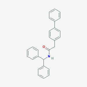 molecular formula C27H23NO B286620 N-benzhydryl-2-[1,1'-biphenyl]-4-ylacetamide 