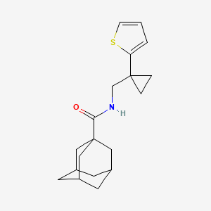 molecular formula C19H25NOS B2866208 N-{[1-(thiophen-2-yl)cyclopropyl]methyl}adamantane-1-carboxamide CAS No. 1207007-08-6