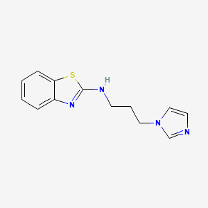 molecular formula C13H14N4S B2866243 N-(3-(1H-imidazol-1-yl)propyl)benzo[d]thiazol-2-amine CAS No. 862820-91-5