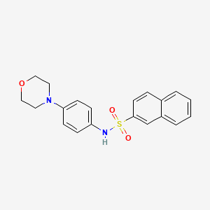 molecular formula C20H20N2O3S B2866276 N-[4-(morpholin-4-yl)phenyl]naphthalene-2-sulfonamide CAS No. 324779-73-9