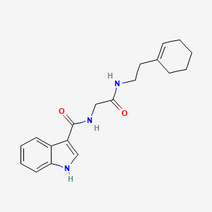 molecular formula C19H23N3O2 B2866327 N-[2-(cyclohex-1-en-1-yl)ethyl]-2-[(1H-indol-3-yl)formamido]acetamide CAS No. 1226437-89-3
