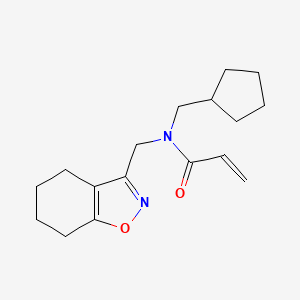 molecular formula C17H24N2O2 B2866407 N-(cyclopentylmethyl)-N-[(4,5,6,7-tetrahydro-1,2-benzoxazol-3-yl)methyl]prop-2-enamide CAS No. 2411260-74-5