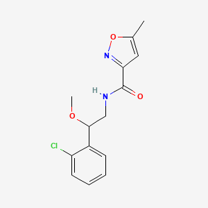 molecular formula C14H15ClN2O3 B2866453 N-[2-(2-chlorophenyl)-2-methoxyethyl]-5-methyl-1,2-oxazole-3-carboxamide CAS No. 1788847-57-3